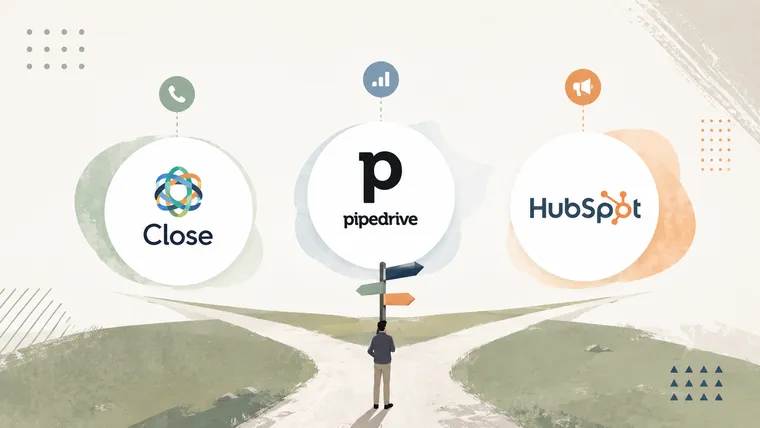 Close CRM vs Pipedrive vs HubSpot——スタートアップの営業ステージ別にCRMを選ぶ方法 2026