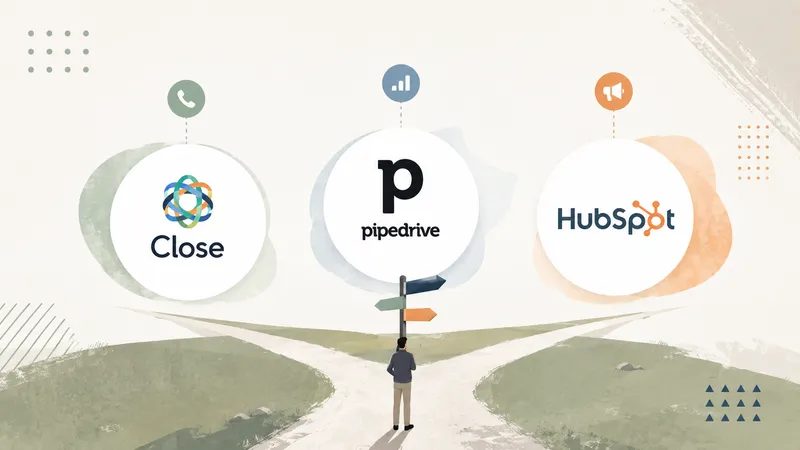 Close CRM vs Pipedrive vs HubSpot——スタートアップの営業ステージ別にCRMを選ぶ方法 2026